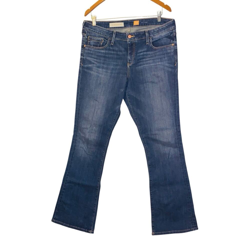 Pilcro And The Letterpress Anthropologie Women's Bootcut Jeans Sz 32 Stet Blue